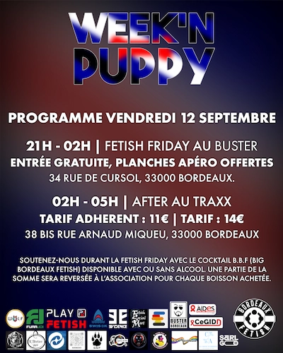 Week'n Puppy 2025 Programme du Vendredi